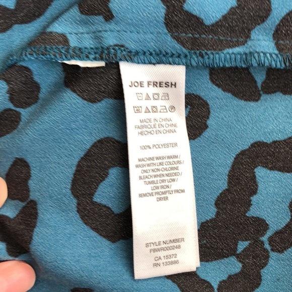 Joe Fresh Emerald Green Leopard Print Dress - Picture 4 of 5